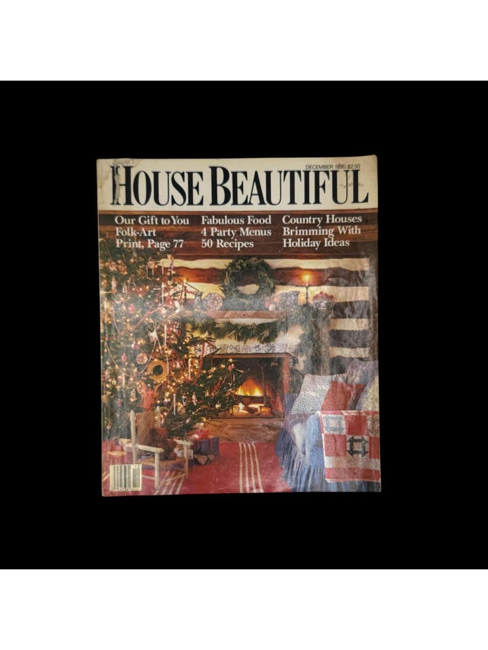 Vintage House Beautiful Christmas Issue, December 1990, Holiday Barbie Section